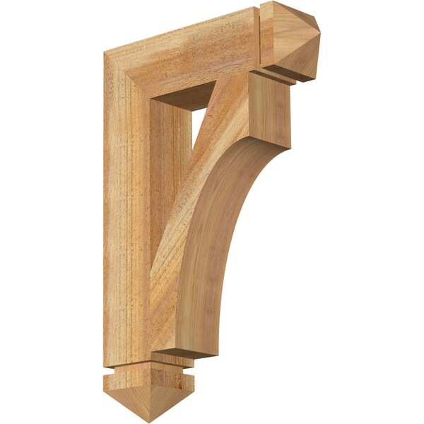 Ekena Millwork Westlake Arts & Crafts Rough Sawn Bracket, Western Red Cedar, 4"W x 16"D x 24"H BKT04X16X24WTL03RWR - main